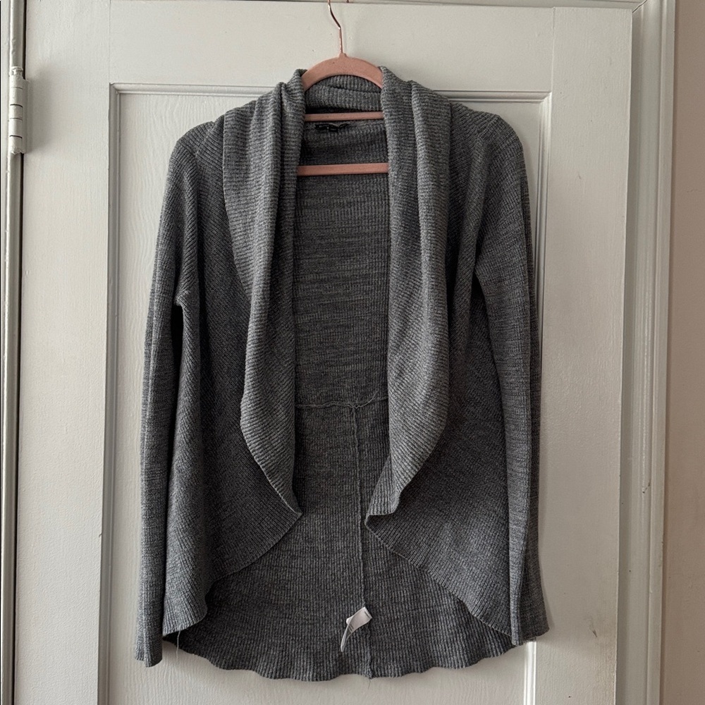 Express Women's Gray Long Sleeve Cardigan Size M 100% Cotton